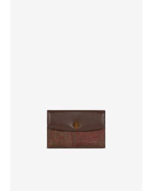Etro Paisley Jacquard Wallet - White