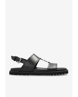 サンダル VERSACE Men Sandals Logo Sandals Black | VERSACE US