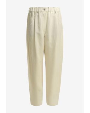 Brunello Cucinelli Casual Straight-Leg Pants - Natural