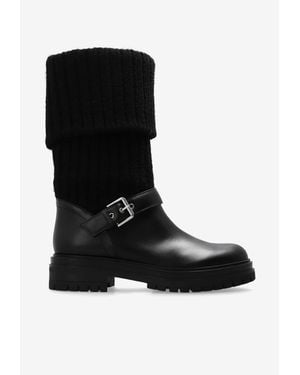 Gianvito Rossi Thurso Leather Mid-Calf Boots - Black