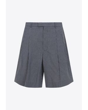 Givenchy Checkered Bermuda Tailored Shorts - Gray