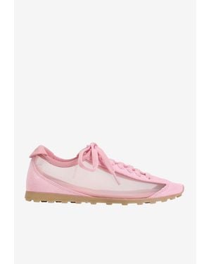 Jacquemus Suede And Technical Mesh Sneakers - Pink
