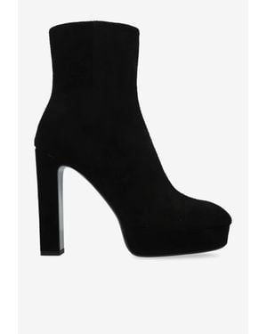 Jimmy Choo Marene 120 Platform Suede Ankle Boots - Black
