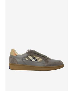 Burberry New Terrace Suede And Nylon Sneakers - Brown