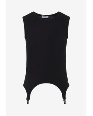 Jean Paul Gaultier Lingerie Garter Top - Black