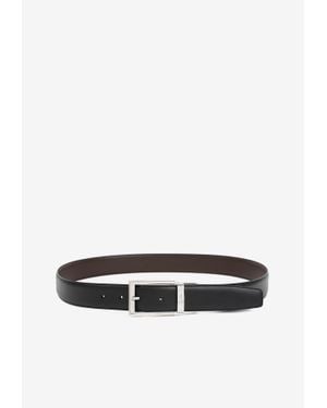 ZEGNA Reversible Leather Belt - White