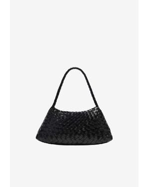 Dragon Diffusion Rosanna Woven Leather Shoulder Bag - Black