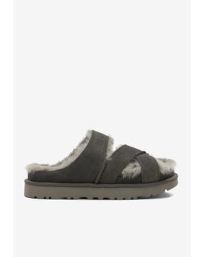 UGG Greenport Cross Strap Slides - Grey