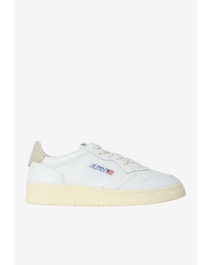 Autry Medalist Low-Top Leather Sneakers - White