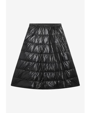 Moncler Quilted Midi Skirt - Black