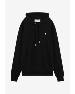 Ami Paris Ami De Coeur Hooded Sweatshirt - Black