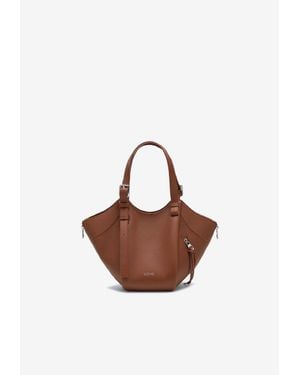 Loewe Hammock Flip Leather Shoulder Bag - Brown