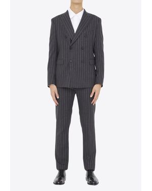 Tonello Pinstriped Two-Piece Wool Suit - Gray