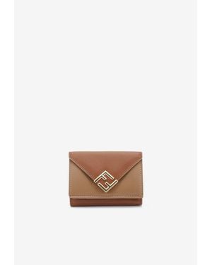 Fendi Ff Diamonds Micro Tri-Fold Wallet - White