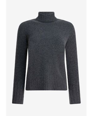 Drumohr Cashmere High-Neck Sweater - Blue
