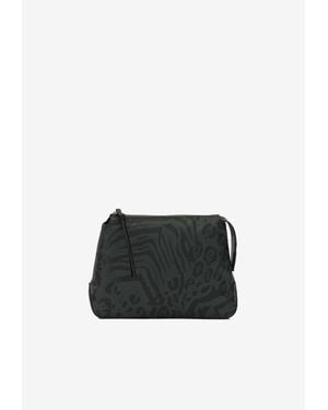 Pinko Animal Print Vanity Pouch - Black