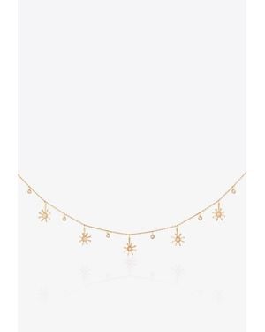 Falamank Diamond Blooms Collection 18-Karat Necklace With Diamonds - White