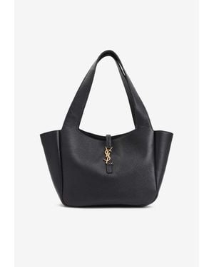 Saint Laurent Small Le 5 À 7 Bea Grained Leather Tote Bag - Black