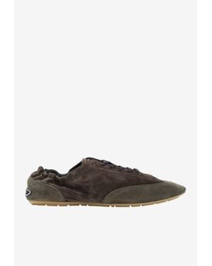Saint Laurent Lewis Suede Low-Top Sneakers - Gray
