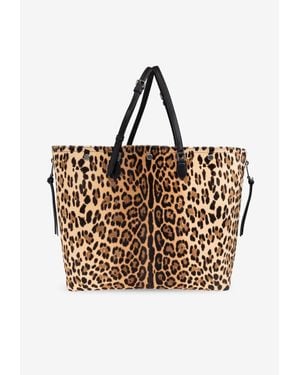 Dolce & Gabbana Large Leather Tote Bag - Brown