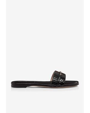 Tom Ford Julianne Python Leather Sandals - White