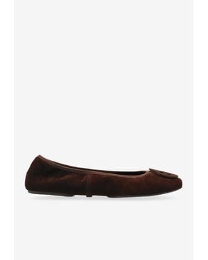 Tory Burch Reva Travel Ballet Flats - White