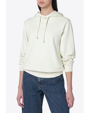 A.P.C. Logo-Printed Hooded Sweatshirt - White