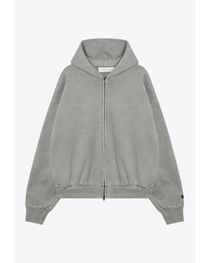 Fear Of God Washed Zip Hooded Sweatshirt - Grey