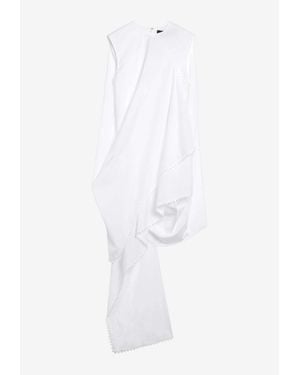 Jacquemus Asymmetric Mini Dress - White