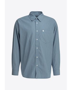 Carhartt Keene Long-Sleeved Stripe Shirt - Blue