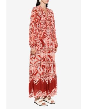 FARM Rio Tropical Print Maxi Dress - Red