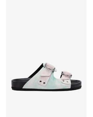 Pierre Hardy Printed Leather Sandals - White