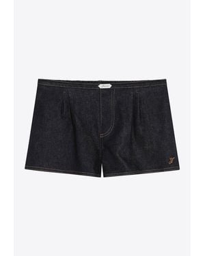 Jacquemus Denim Mini Shorts - Black