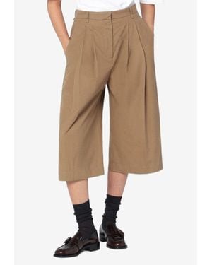 MKDT STUDIO Long Bermuda Shorts - Natural