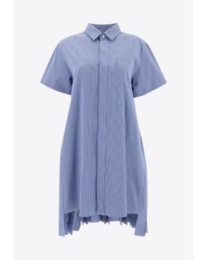 Sacai Asymmetric Shirt Dress - Blue