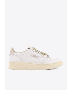 Autry Medalist Leather Sneakers - White