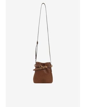 Miu Miu Embossed Logo Nappa Leather Pouch Bag - White