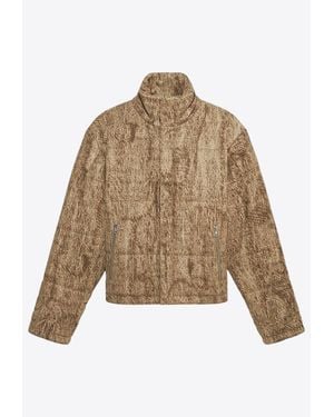 1989 STUDIO Flock Denim Puffer Camo Jacket - Natural