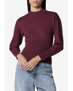 Anine Bing Imane Ribbed Sweater - Red