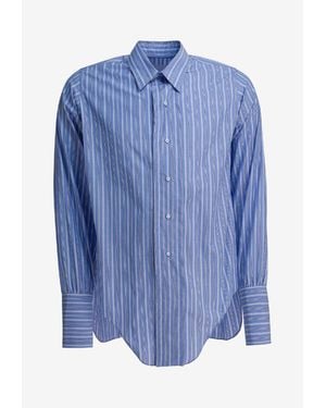 Maison Margiela Long-Sleeved Stripe Shirt - Blue