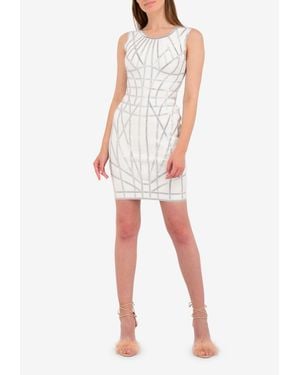 Hervé Léger Romee Caged Bandage Mini Dress - White