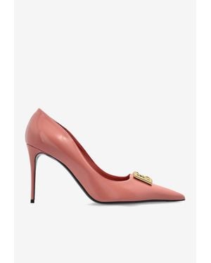 Dolce & Gabbana Lollo 90 Patent Leather Pumps - Pink