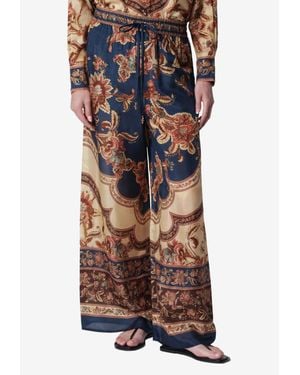 Zimmermann Aster Printed Silk Trousers - Multicolour