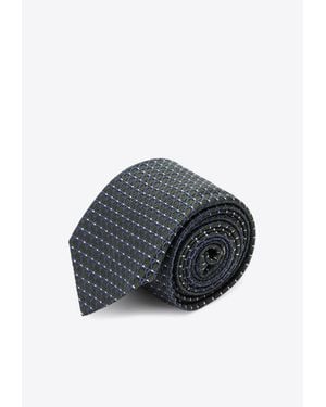 Ferragamo Pegasus Print Silk Tie - Green
