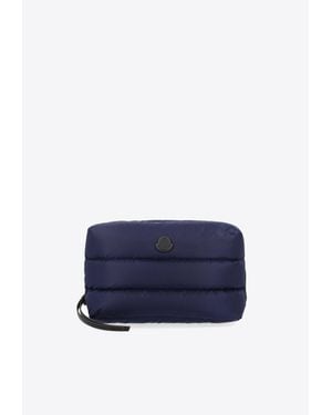 Moncler Caradoc Quilted Pouch Bag - Blue