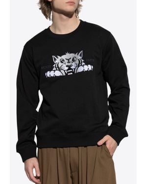 KENZO Tiger Head Crewneck Sweatshirt - Black