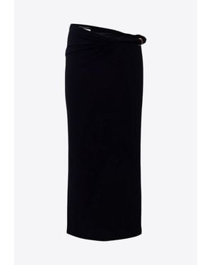 Versace La Greca Midi Skirt - Black