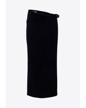 Versace La Greca Midi Skirt - Black