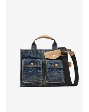 Marc Jacobs Medium Suede Cargo Tote Bag - Blue