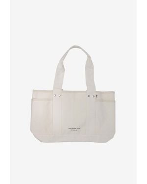The North Face Circular Logo Canvas Tote Bag - White